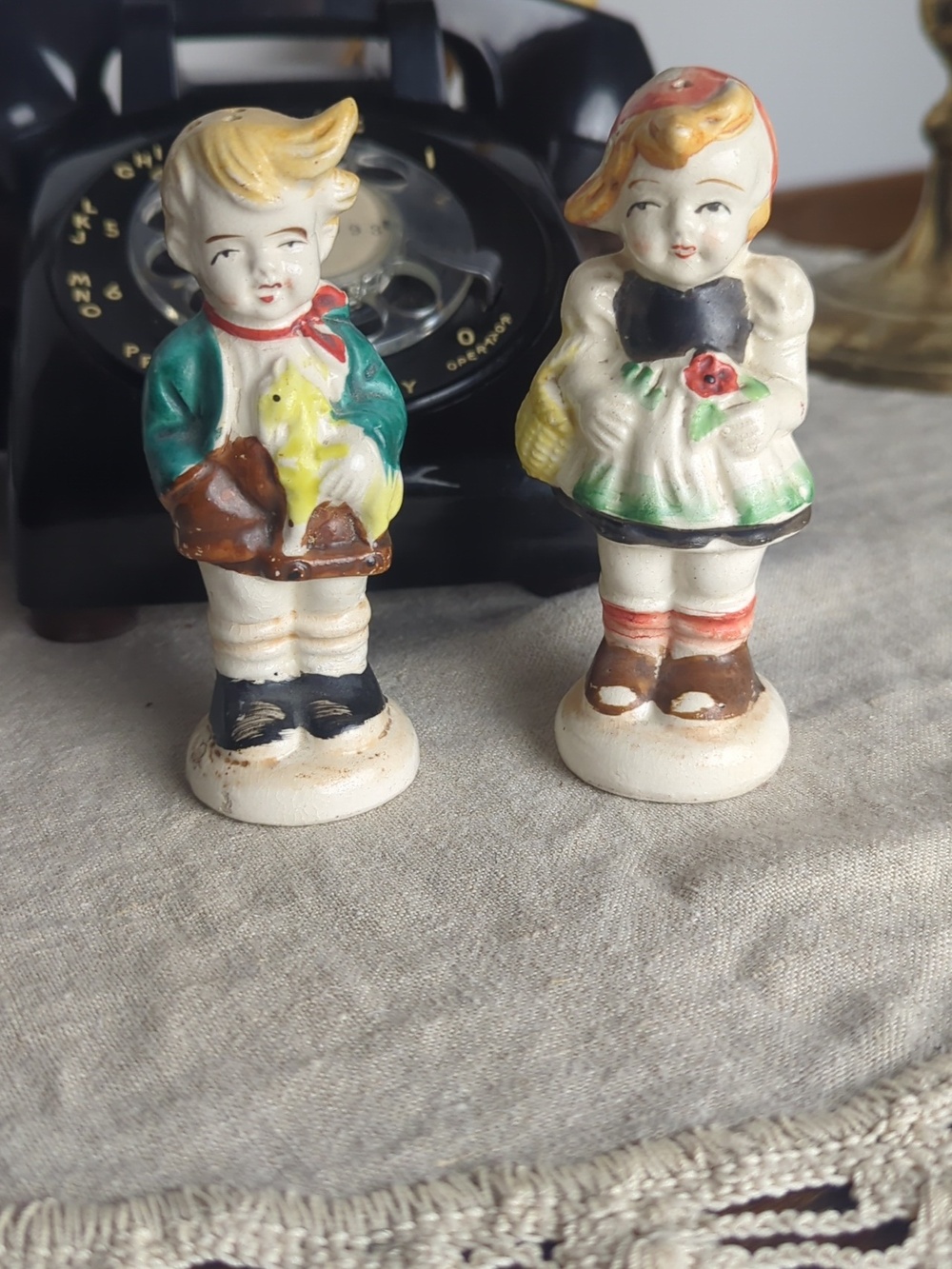 Vintage Occupied Japan Figural Salt & Pepper Shakers – Storybook Dutch Boy Girl
